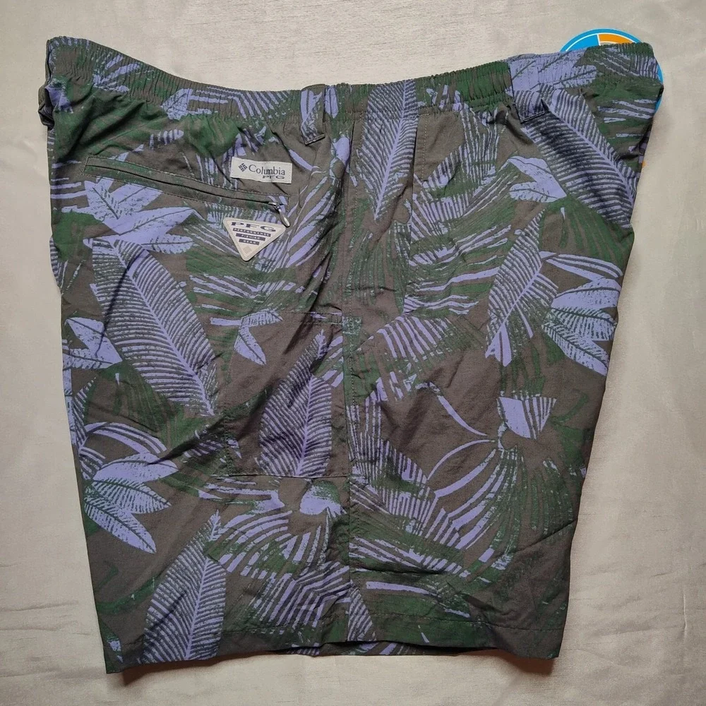 Columbia PFG Men XL Super Backcast Navy Hawaiian Nylon 6
